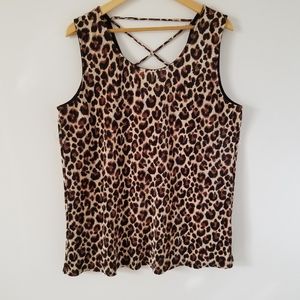 Avenue Leopard Print Sleeveless Top